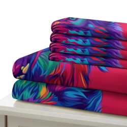 Loup Housse de Couette Imprimée 3D Douce 3 Pièces Literie Garçons Filles