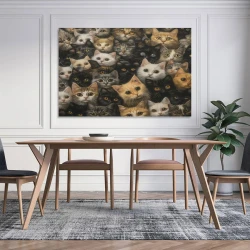 Cute Chat Peinture sur toile sans cadre, impressions posters art mural pour déco maison chambre bureau
