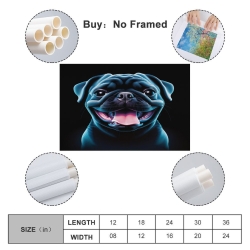 Französische Bulldoggege Unrahmtes Leinwandbild, Wandkunst-Poster-Drucke für Zuhause, Schlafzimmer, Büro Dekoration