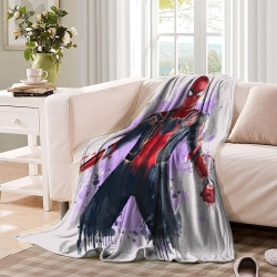 Avengers Spider-Man Plaid en Polaire Imprimé 3D Couverture Douce Confortable pour Canapé Lit Bureau