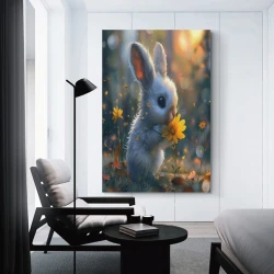 Lapin Petit lapin Peinture sur toile sans cadre, impressions posters art mural pour déco maison chambre bureau