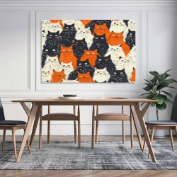 Chat Peinture sur toile sans cadre, impressions posters art mural pour déco maison chambre bureau