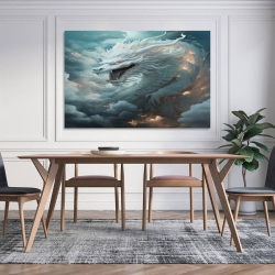 oriental Dragon Peinture sur toile sans cadre, impressions posters art mural pour déco maison chambre bureau