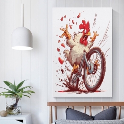 Coq Peinture sur toile sans cadre, impressions posters art mural pour déco maison chambre bureau