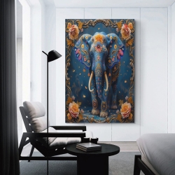 Éléphant Peinture sur toile sans cadre, impressions posters art mural pour déco maison chambre bureau