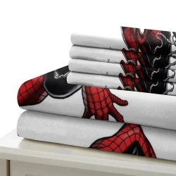 Avengers Spider Man Housse de Couette Imprimée 3D Douce 3 Pièces Literie Garçons Filles