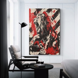 Lion Peinture sur toile sans cadre, impressions posters art mural pour déco maison chambre bureau