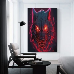 Loup Peinture sur toile sans cadre, impressions posters art mural pour déco maison chambre bureau