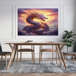oriental Dragon Peinture sur toile sans cadre, impressions posters art mural pour déco maison chambre bureau