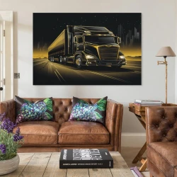 Gros camion Peinture sur toile sans cadre, impressions posters art mural pour déco maison chambre bureau