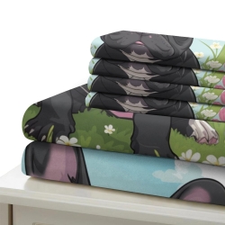 Bouledogue français Housse de Couette Imprimée 3D Douce 3 Pièces Literie Garçons Filles