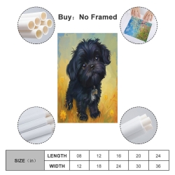 Bichon Peinture sur toile sans cadre, impressions posters art mural pour déco maison chambre bureau
