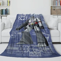 Transformers Megatron Plaid en Polaire Imprimé 3D Couverture Douce Confortable pour Canapé Lit Bureau