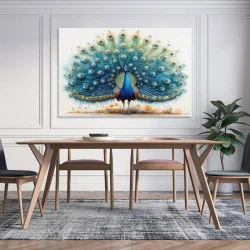 Pavo real Pintura en lienzo sin marco, impresiones de pósters arte pared para decoración hogar dormitorio oficina
