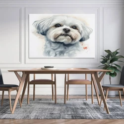 Animale Yorkshire Terrier Pittura su tela senza cornice, stampe di poster arte murale per arredo casa camera ufficio