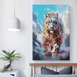 Léopard Peinture sur toile sans cadre, impressions posters art mural pour déco maison chambre bureau