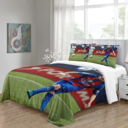 Lionel Messi Housse de Couette Imprimée 3D Douce 3 Pièces Literie Garçons Filles
