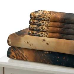Léopard Housse de Couette Imprimée 3D Douce 3 Pièces Literie Garçons Filles