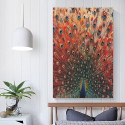 Paon Peinture sur toile sans cadre, impressions posters art mural pour déco maison chambre bureau