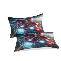 Avengers Iron Man Funda Nórdica Impresa en 3D Suave 3 Piezas Ropa de Cama para Niños Niñas