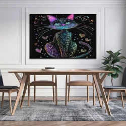 Chat Peinture sur toile sans cadre, impressions posters art mural pour déco maison chambre bureau