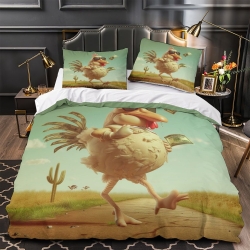 Coq Housse de Couette Imprimée 3D Douce 3 Pièces Literie Garçons Filles