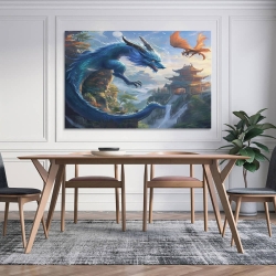 Dragon Peinture sur toile sans cadre, impressions posters art mural pour déco maison chambre bureau