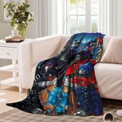 Transformers Optimus Prime Plaid en Polaire Imprimé 3D Couverture Douce Confortable pour Canapé Lit Bureau
