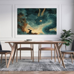 Dragon Peinture sur toile sans cadre, impressions posters art mural pour déco maison chambre bureau