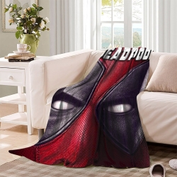Marvel Deadpool Plaid en Polaire Imprimé 3D Couverture Douce Confortable pour Canapé Lit Bureau