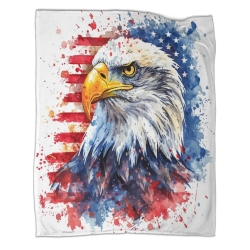 Aigle Plaid en Polaire Imprimé 3D Couverture Douce Confortable pour Canapé Lit Bureau