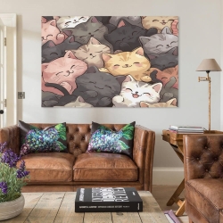 Gato Pintura en lienzo sin marco, impresiones de pósters arte pared para decoración hogar dormitorio oficina