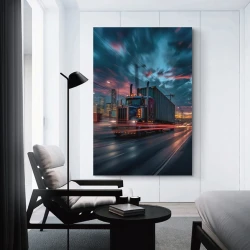 Gros camion Peinture sur toile sans cadre, impressions posters art mural pour déco maison chambre bureau