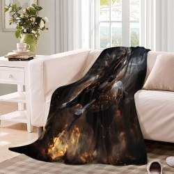 Cheval Plaid en Polaire Imprimé 3D Couverture Douce Confortable pour Canapé Lit Bureau