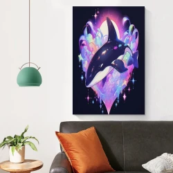Orca Pittura su tela senza cornice, stampe di poster arte murale per arredo casa camera ufficio