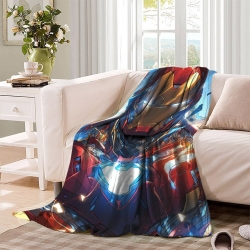 Avengers Iron Man Plaid en Polaire Imprimé 3D Couverture Douce Confortable pour Canapé Lit Bureau