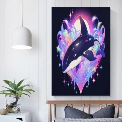 Orca Pittura su tela senza cornice, stampe di poster arte murale per arredo casa camera ufficio