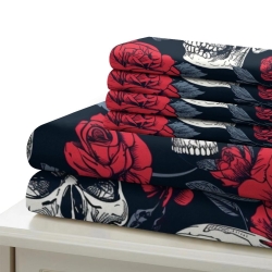 Crâne Housse de Couette Imprimée 3D Douce 3 Pièces Literie Garçons Filles