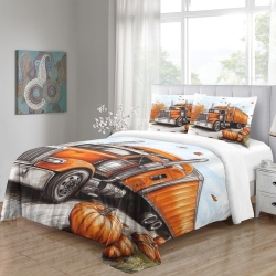 Gros camion Housse de Couette Imprimée 3D Douce 3 Pièces Literie Garçons Filles