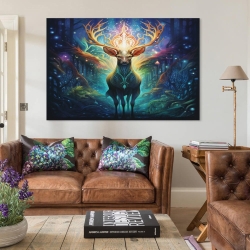 Renne Peinture sur toile sans cadre, impressions posters art mural pour déco maison chambre bureau