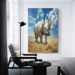 Nashorn Unrahmtes Leinwandbild, Wandkunst-Poster-Drucke für Zuhause, Schlafzimmer, Büro Dekoration