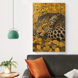 Léopard Peinture sur toile sans cadre, impressions posters art mural pour déco maison chambre bureau