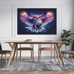 Hibou Peinture sur toile sans cadre, impressions posters art mural pour déco maison chambre bureau