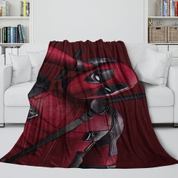 Marvel Deadpool Plaid en Polaire Imprimé 3D Couverture Douce Confortable pour Canapé Lit Bureau