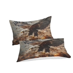 Aigle Housse de Couette Imprimée 3D Douce 3 Pièces Literie Garçons Filles