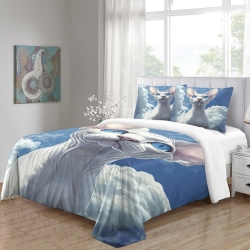 Chat sphynx Housse de Couette Imprimée 3D Douce 3 Pièces Literie Garçons Filles