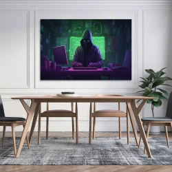 Hacker Peinture sur toile sans cadre, impressions posters art mural pour déco maison chambre bureau