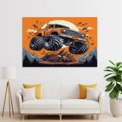 Großer Lastwagen Unrahmtes Leinwandbild, Wandkunst-Poster-Drucke für Zuhause, Schlafzimmer, Büro Dekoration
