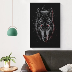 Loup Peinture sur toile sans cadre, impressions posters art mural pour déco maison chambre bureau