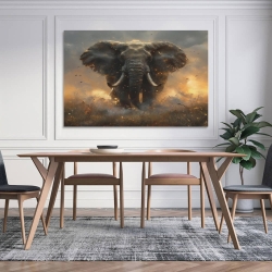 Éléphant Peinture sur toile sans cadre, impressions posters art mural pour déco maison chambre bureau
